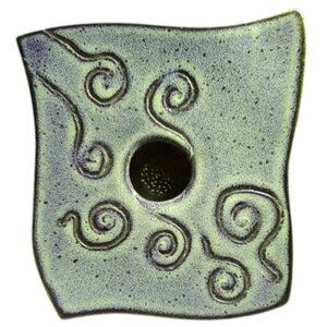 Studio Art Ikebana Frog Dish Vase on Pedestal Artist Signed